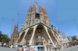 Barcelona, Spain, Sagrada Familia, Gaudi and buildings around La Ramblas